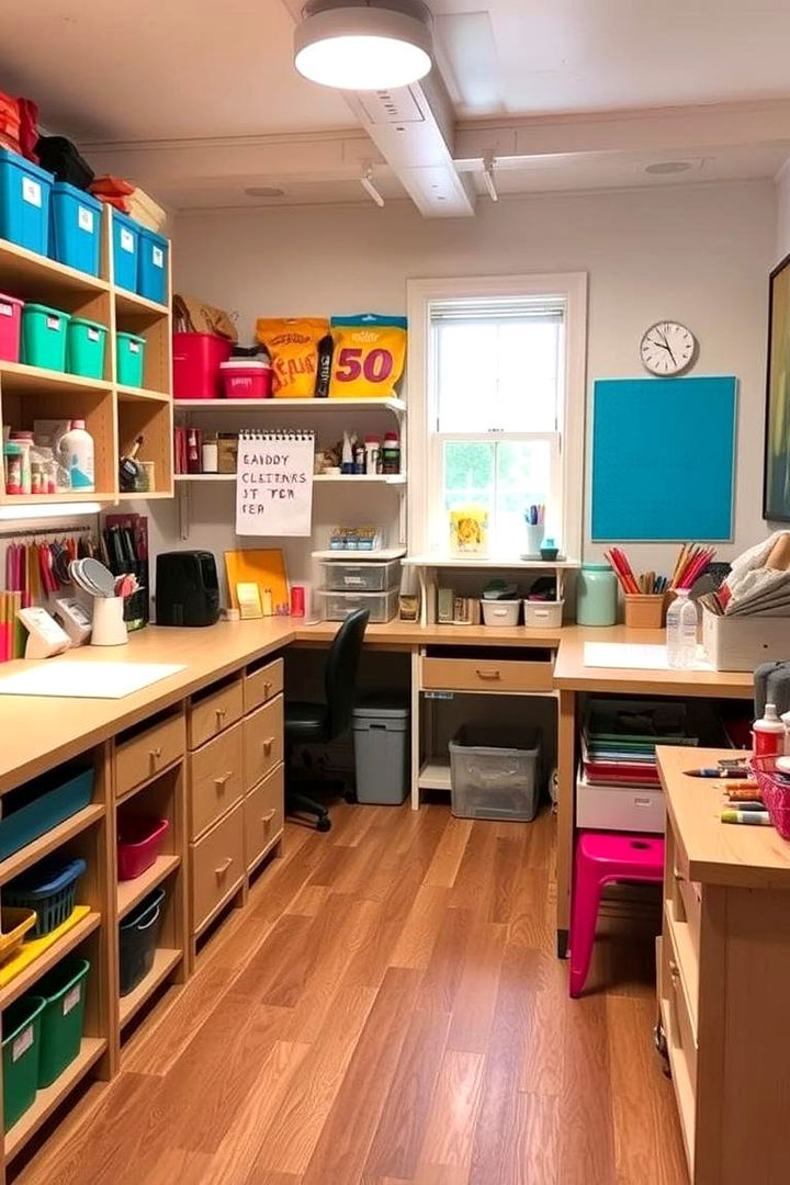 DIY Craft Hub - 22 Basement Playroom Ideas
