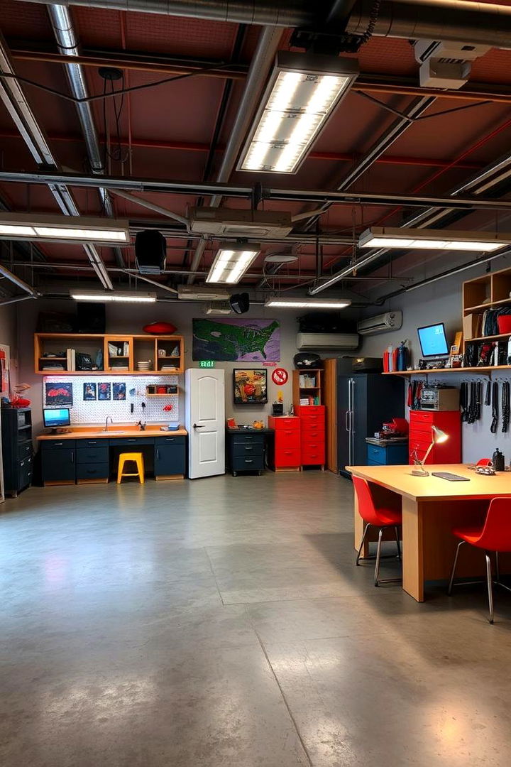 DIY Craft and Tournament Space - 22 Garage Game Room Ideas