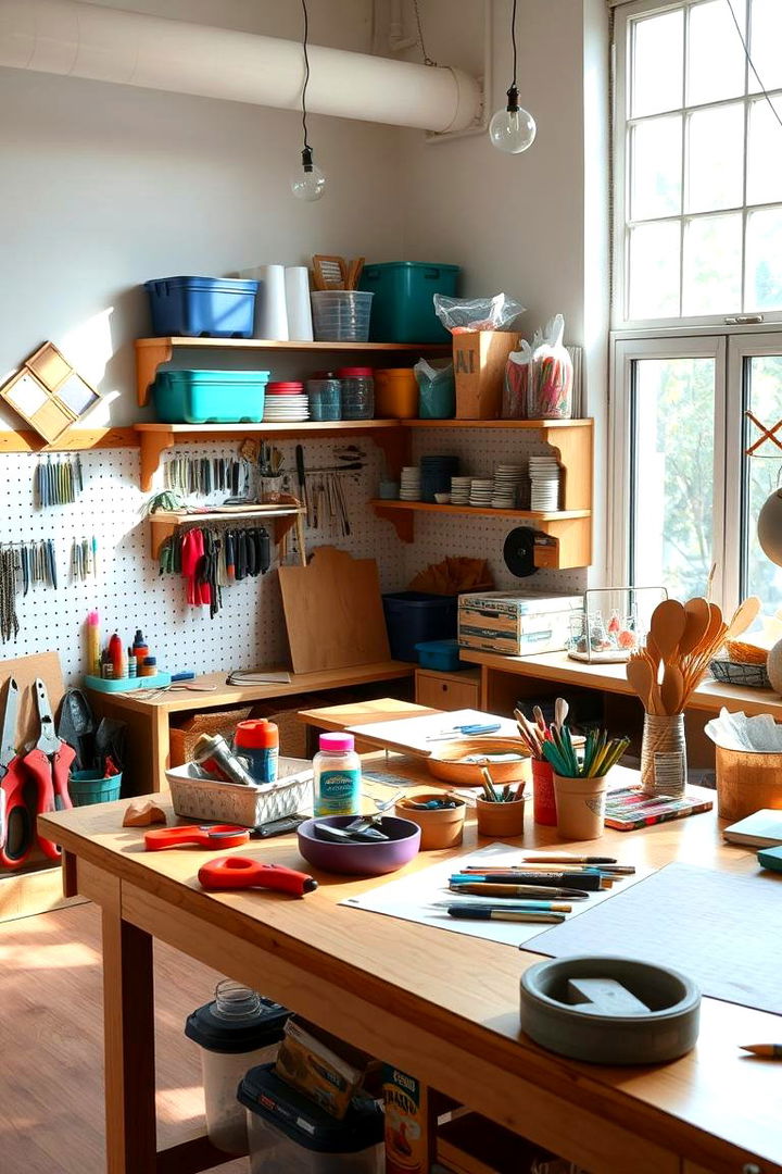 DIY Crafting Workshop - 22 playroom ideas