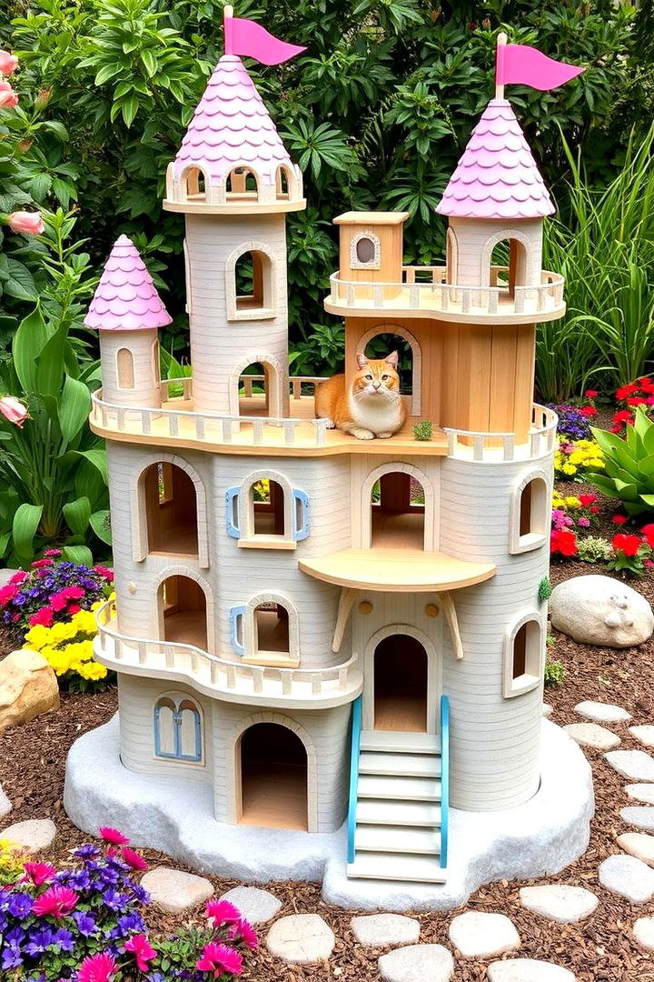 DIY Customizable Cat Castle - 22 Outdoor Cat Tree Ideas