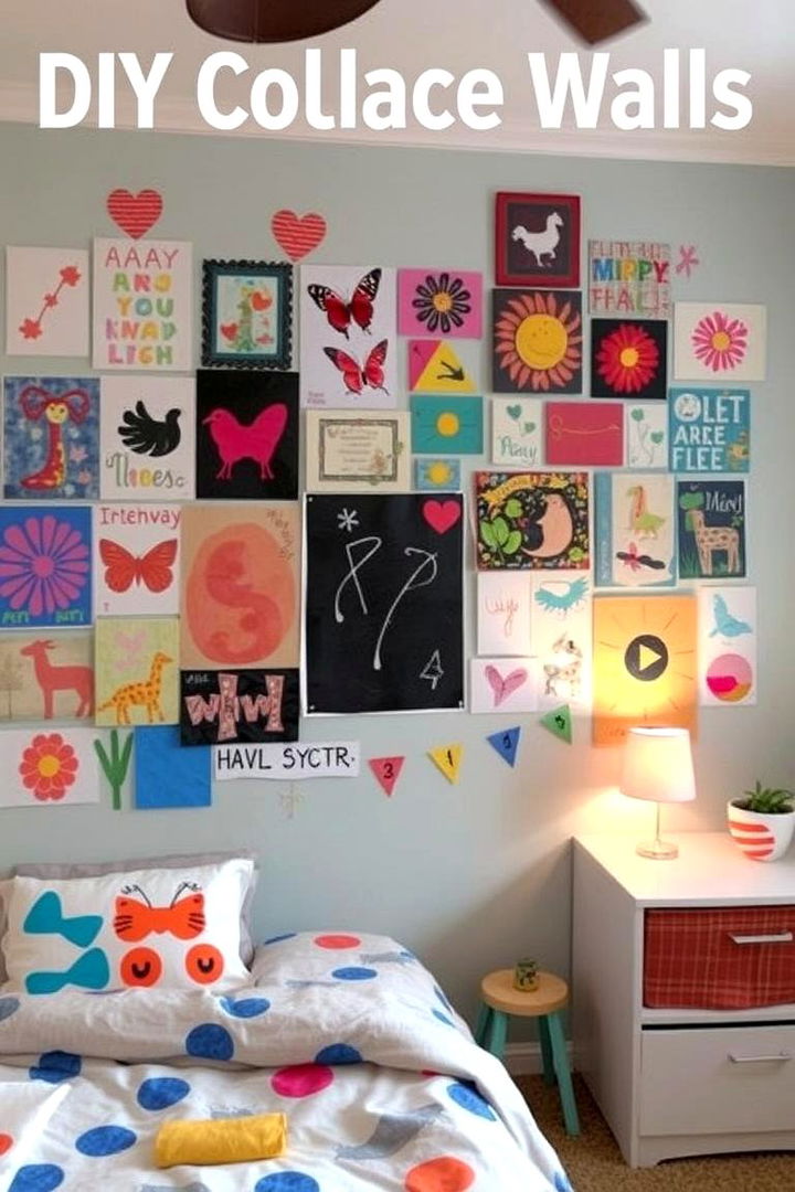 DIY Customized Collages - 22 Kids Room Paint Ideas