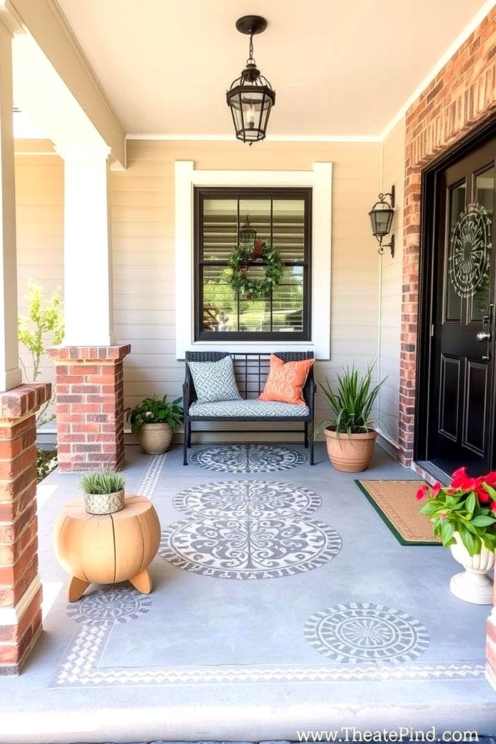 DIY Decorative Additions - 22 Concrete Porch Ideas