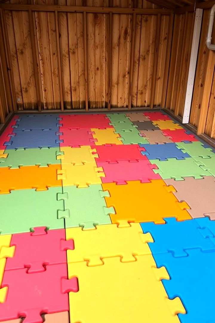 DIY Friendly Interlocking PVC Tiles - 22 Shed Floor Ideas