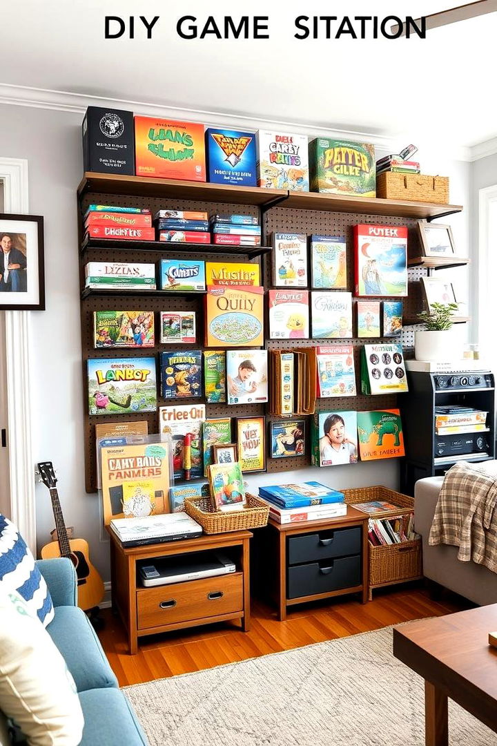 DIY Game Station Pegboard - 22 Pegboard Ideas