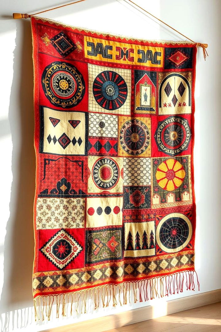 DIY Handcrafted Tapestry - 22 living room wall decor ideas