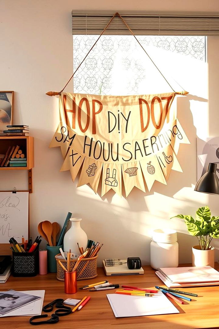 DIY Housewarming Banner - 22 Housewarming Decoration Ideas