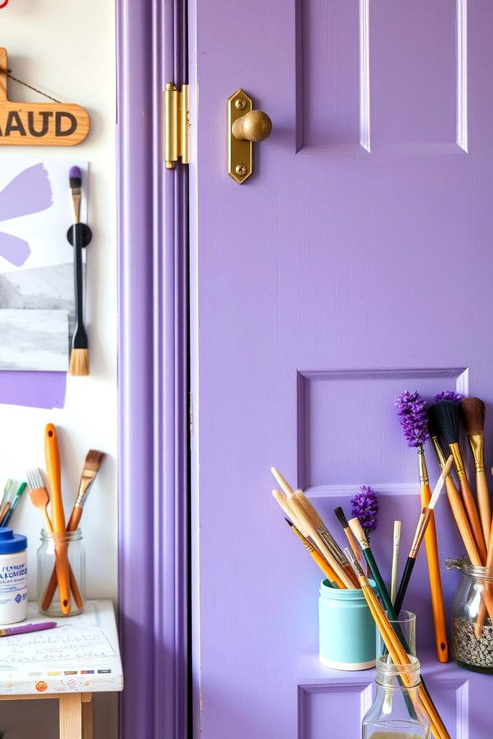 DIY Lavender Accent Detailing - 22 Lavender Front Door Ideas