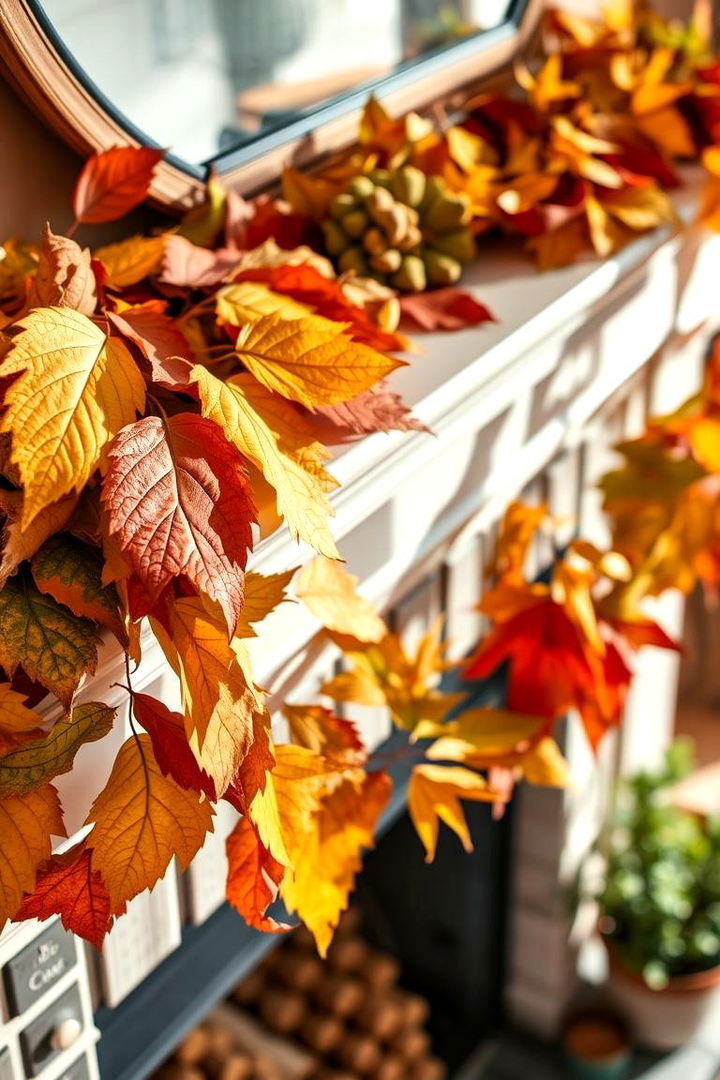 DIY Leaf Garlands - 22 Thanksgiving Decor Ideas