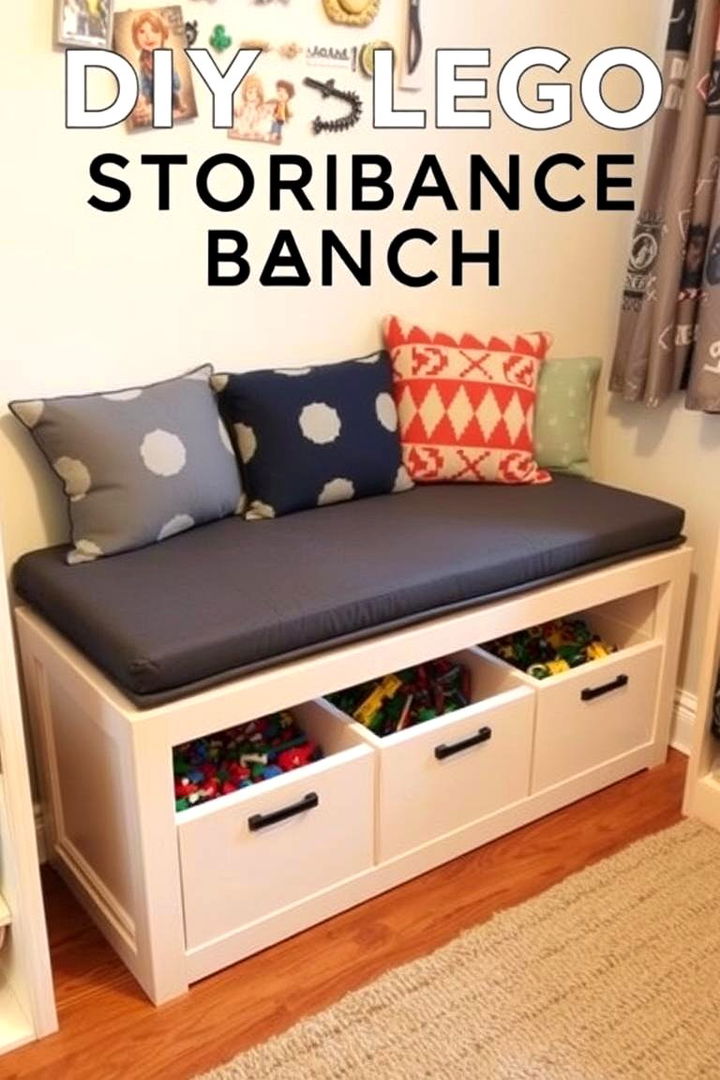DIY Lego Storage Bench - 22 Lego Storage Ideas