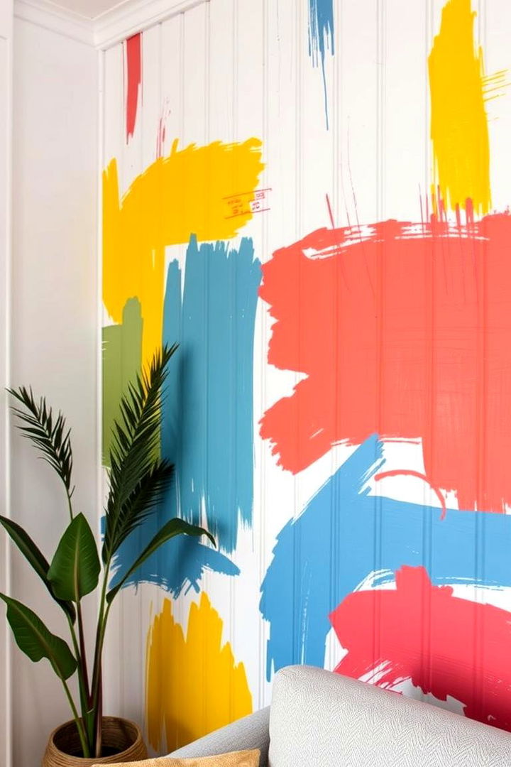 DIY Painted Beadboard Pops - 22 Beadboard Wall Ideas