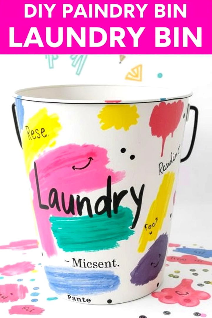 DIY Painted Laundry Bins for a Personal Touch - 22 Laundry Basket Storage Ideas