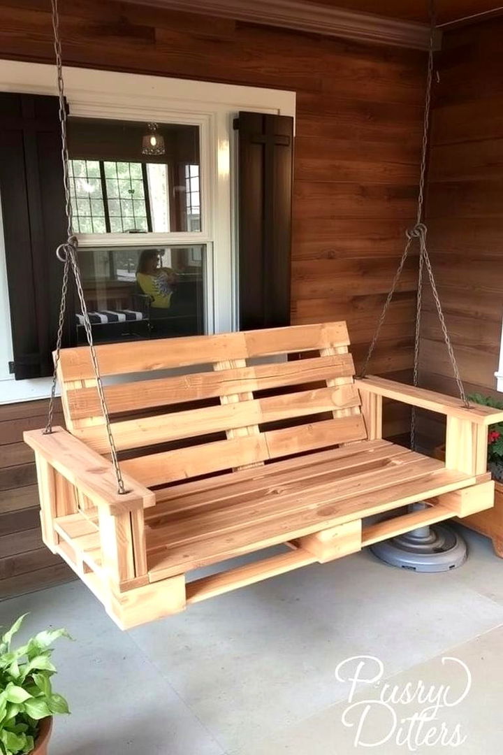 DIY Pallet Swing - 22 Front Porch Swing Ideas
