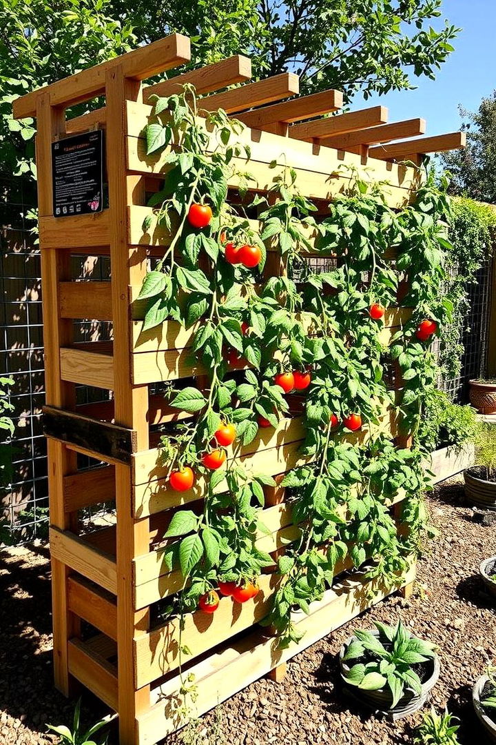 DIY Pallet Tomato Trellis - 22 Tomato Trellis Ideas