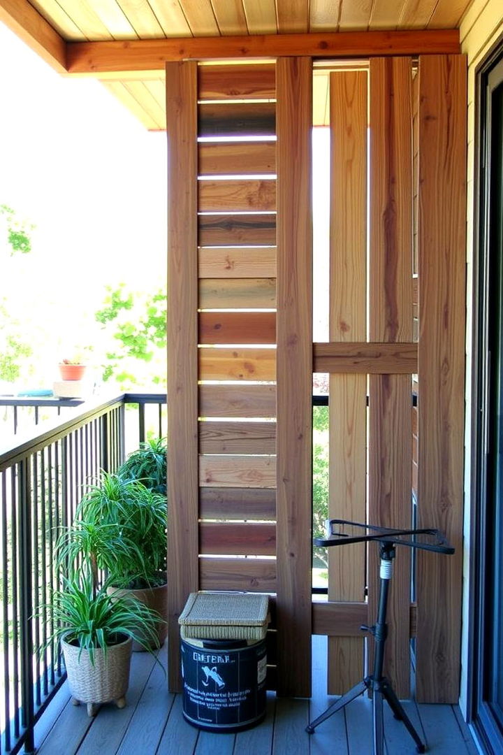 DIY Pallet Wood Dividers - 22 Balcony Privacy Ideas