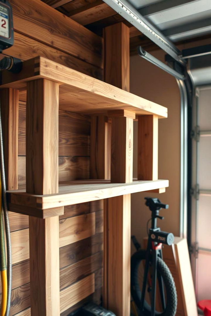 DIY Pallet Wood Shelves for a Rustic Touch - 22 Garage Shelving Ideas