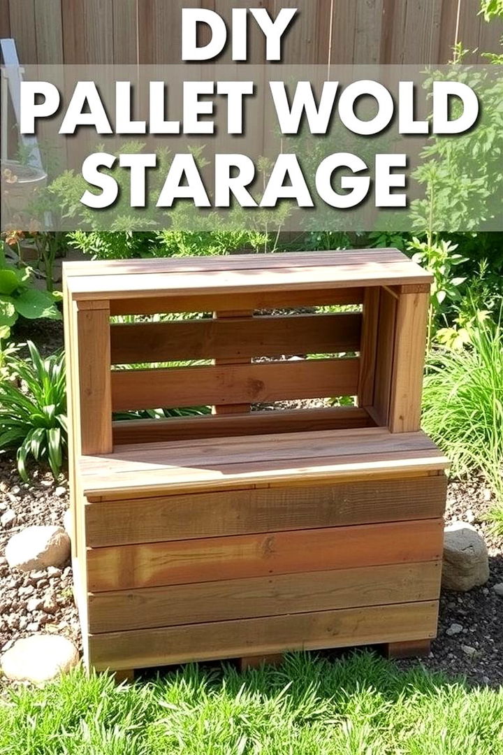 DIY Pallet Wood Storage - 22 Outdoor Toy Storage Ideas