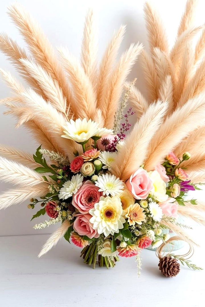 DIY Pampas Bouquets - 22 Pampas Grass Wedding Decor Ideas