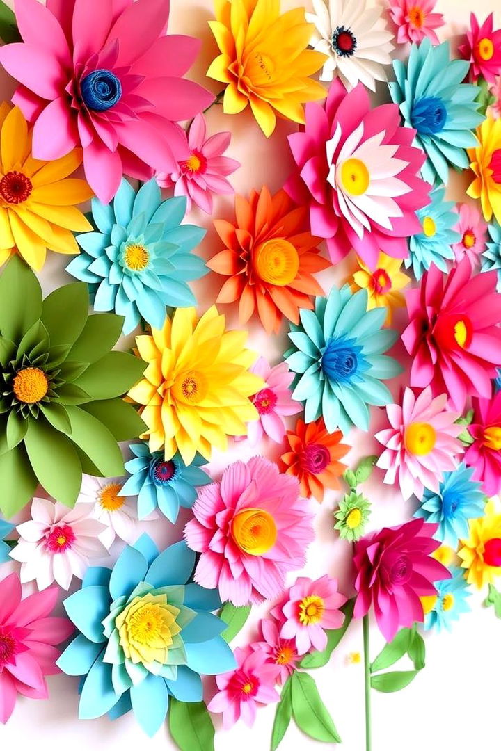 DIY Paper Flower Backdrop - 22 Wedding Backdrop Ideas