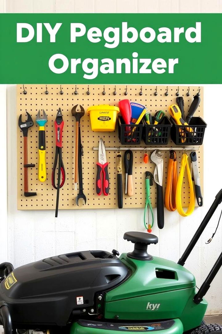 DIY Pegboard Organizers - 22 Lawn Mower Storage Ideas