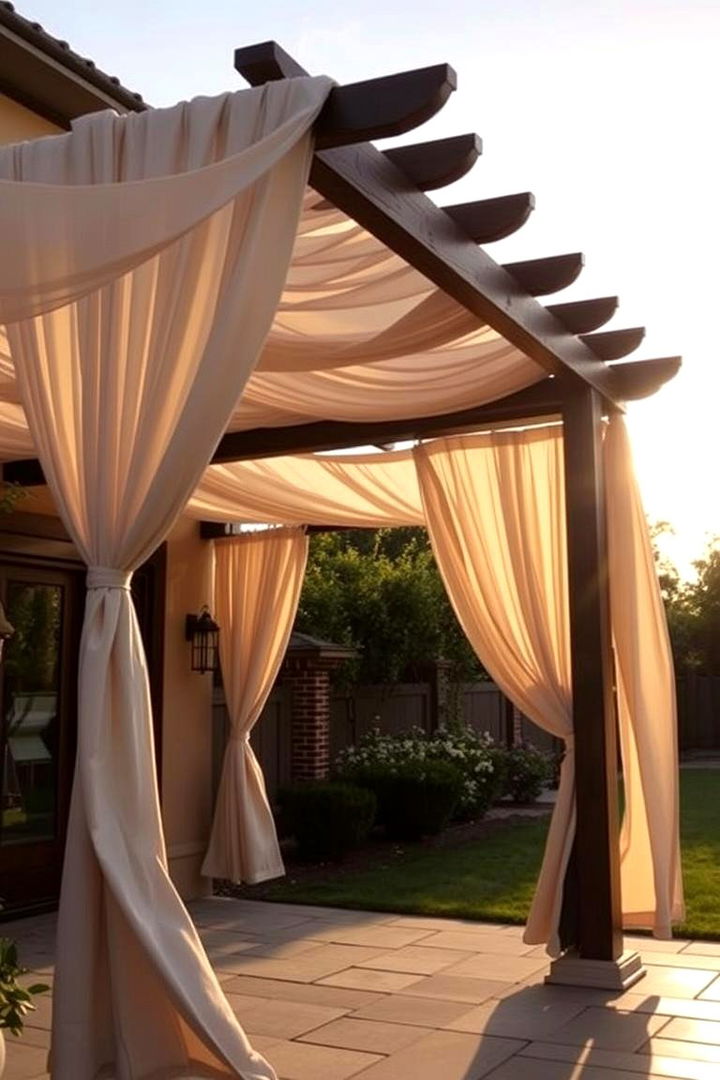 DIY Pergola with Curtains - 22 Ideas Cheap Ways to Block Neighbors View