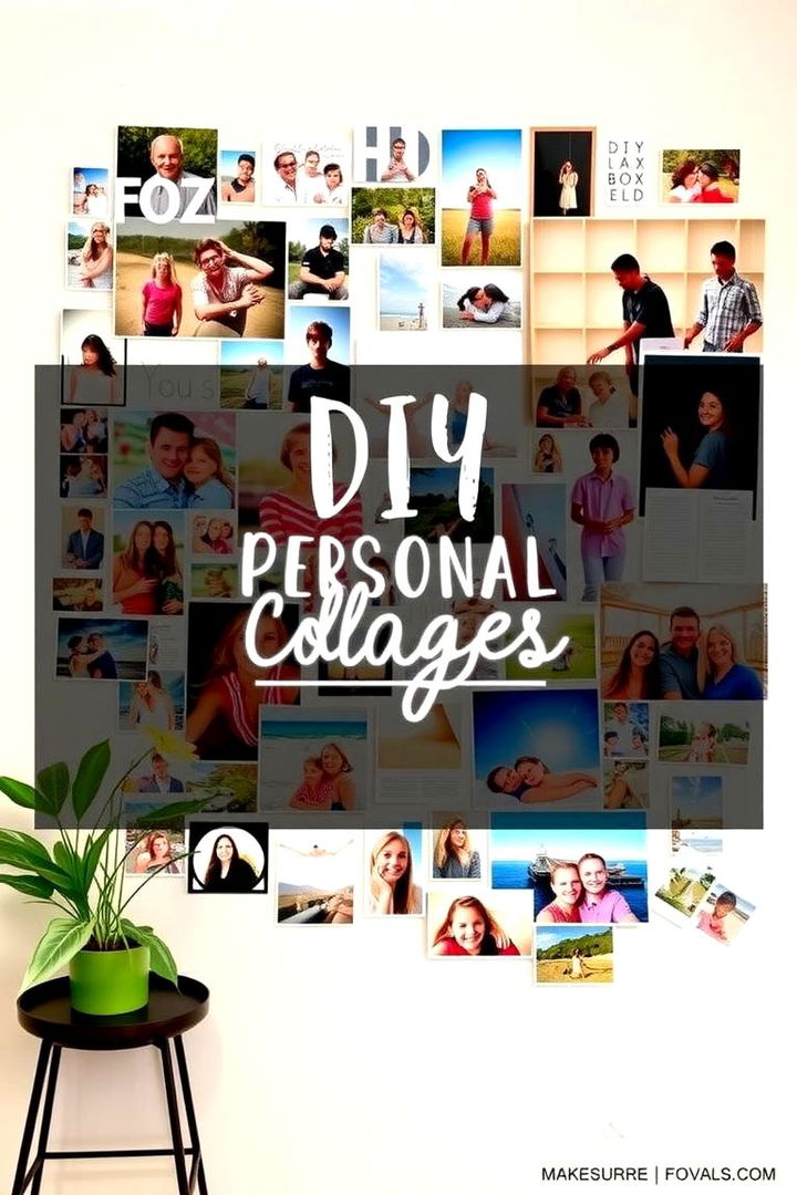 DIY Personal Collage Wall - 22 Bedroom Accent Wall Ideas