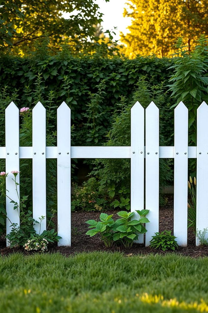 DIY Picket Fence Boards for Traditional Appeal - 22 Garden Divider Ideas