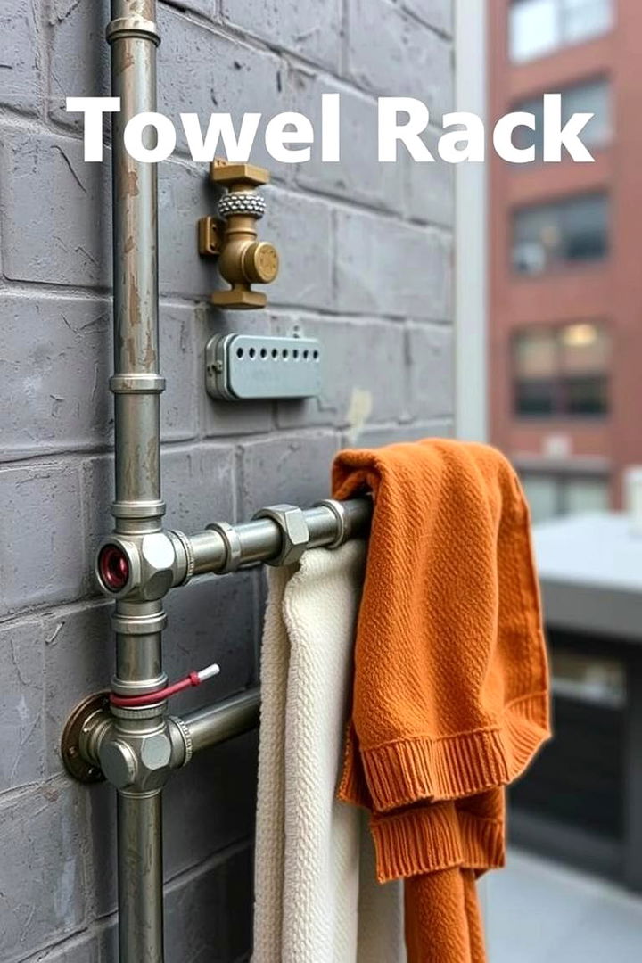 DIY Pipe Towel Racks - 22 Towel Storage Ideas