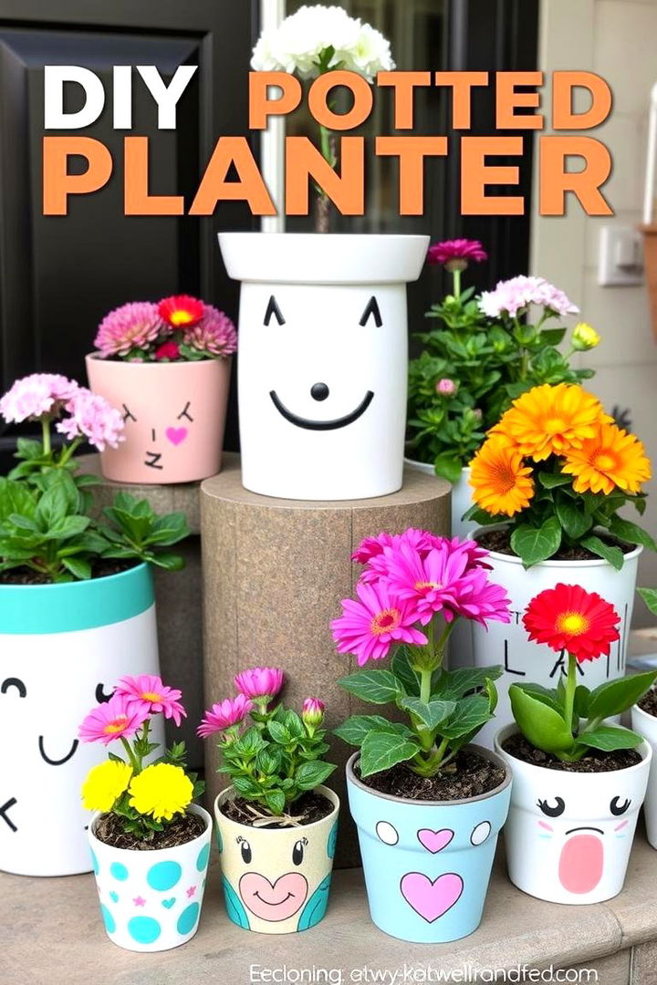 DIY Potted Planters - 22 Townhouse Backyard Ideas