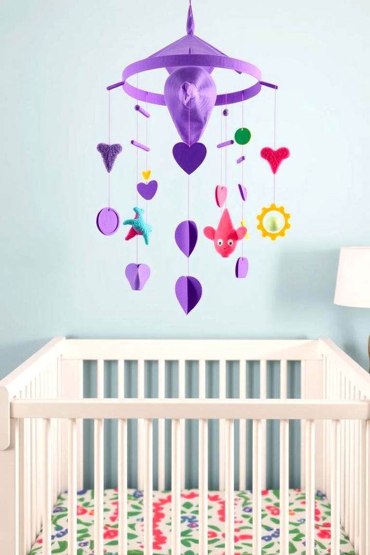 DIY Purple Mobiles - 22 Purple Nursery Ideas