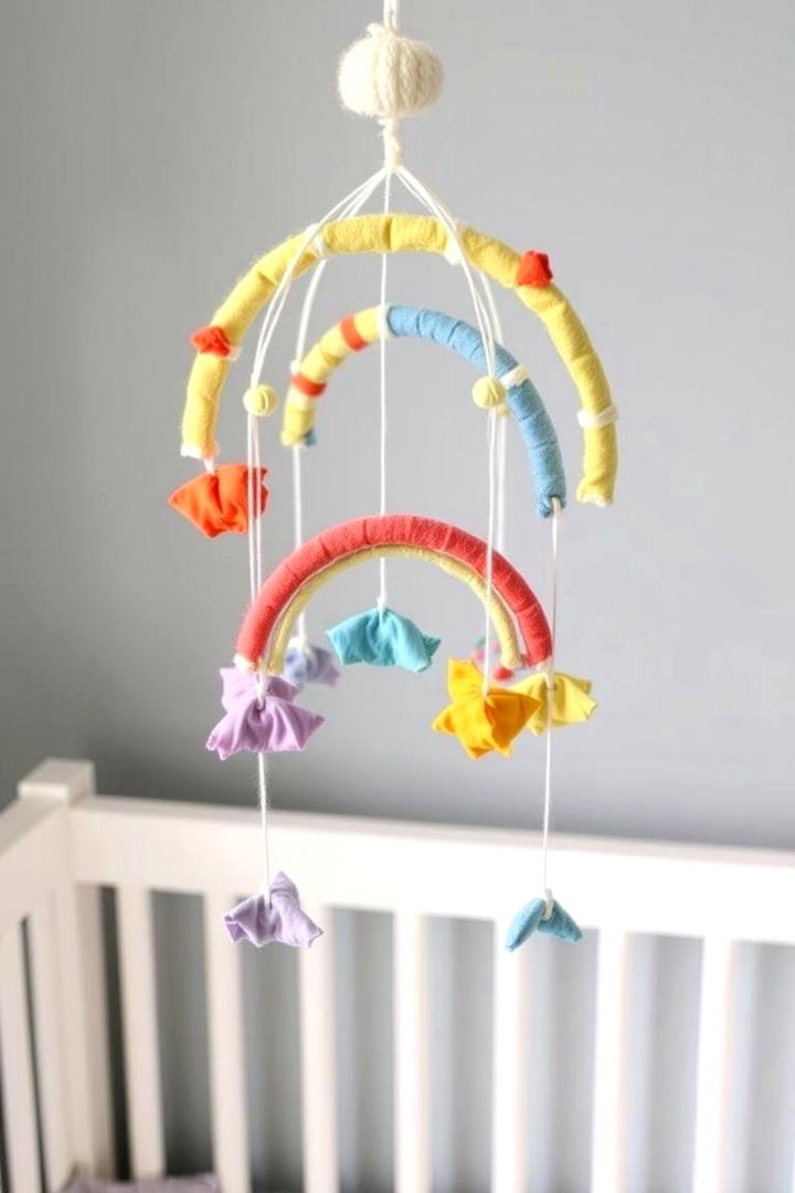 DIY Rainbow Mobile - 22 Rainbow Nursery Ideas