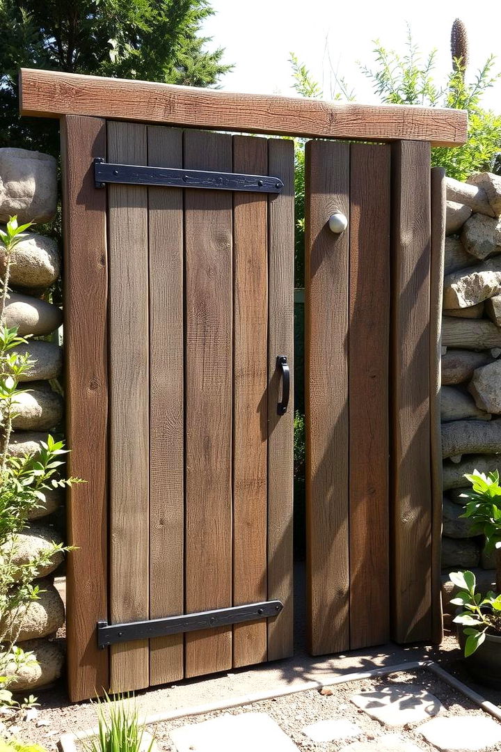 DIY Reclaimed Timber Rustic Gate - 22 Japanese Garden Gate Design Ideas