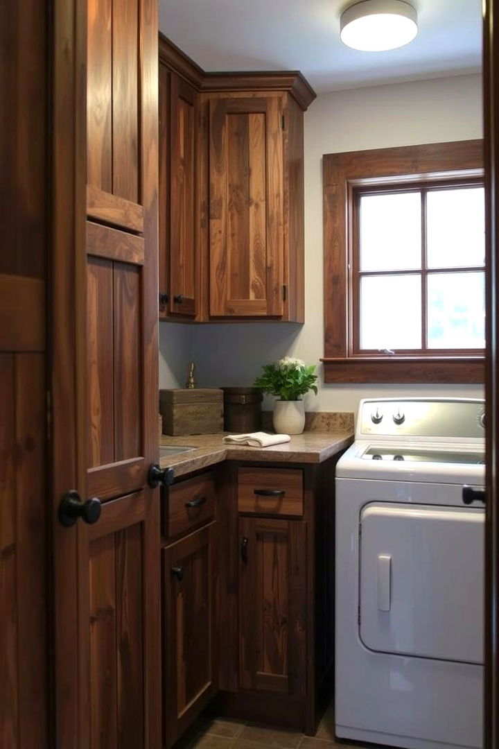 DIY Reclaimed Wood Cabinets - 22 Laundry Room Cabinet Ideas