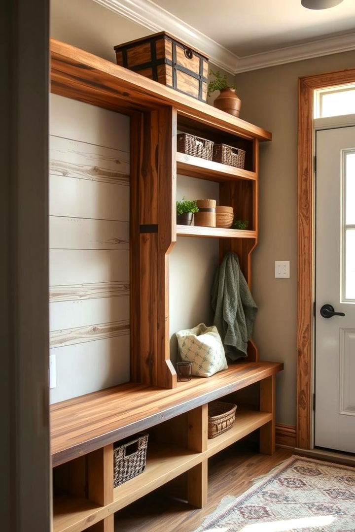 DIY Reclaimed Wood Shelves - 22 Mudroom Storage Ideas