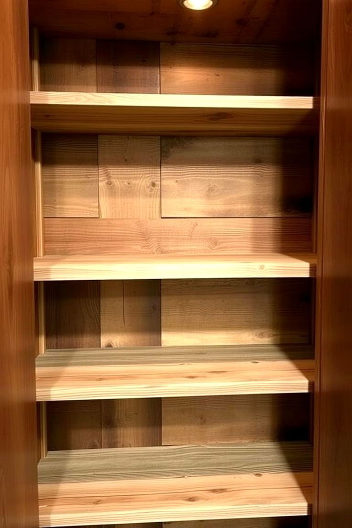 DIY Reclaimed Wood Shelves for Eco Chic Appeal - 22 Closet Shelving Ideas