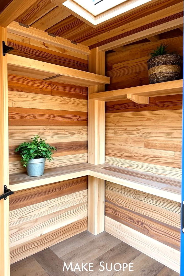 DIY Reclaimed Wood Shelving - 22 Shed Shelving Ideas