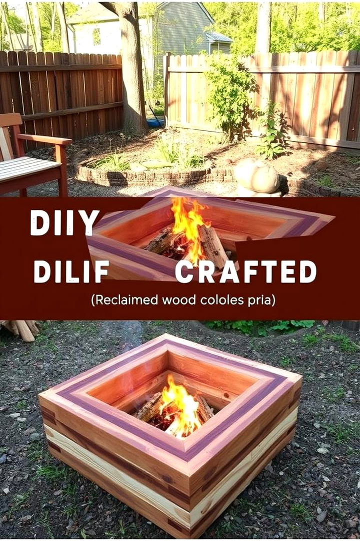 DIY Reclaimed Wood Square Fire Pit - 22 Square Fire Pit Ideas