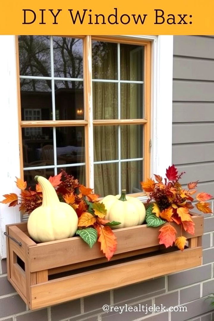 DIY Recycled Material Window Boxes - 22 Fall Window Box Ideas