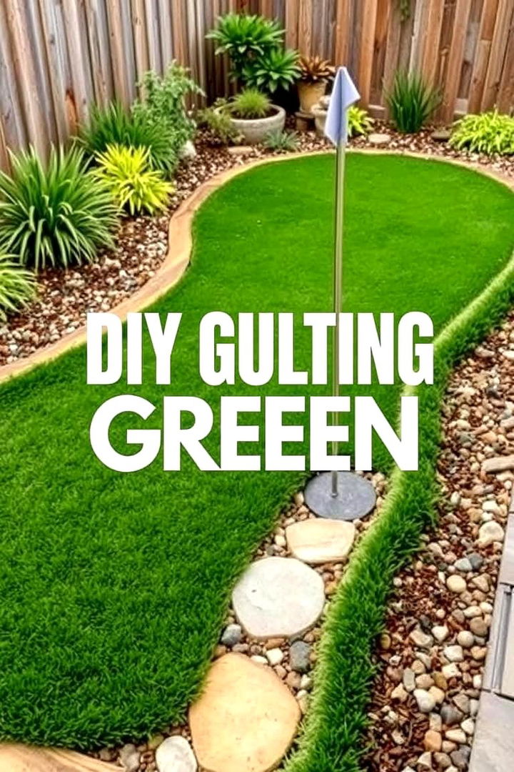 DIY Recycled Materials Putting Green - 22 Backyard Putting Green Ideas