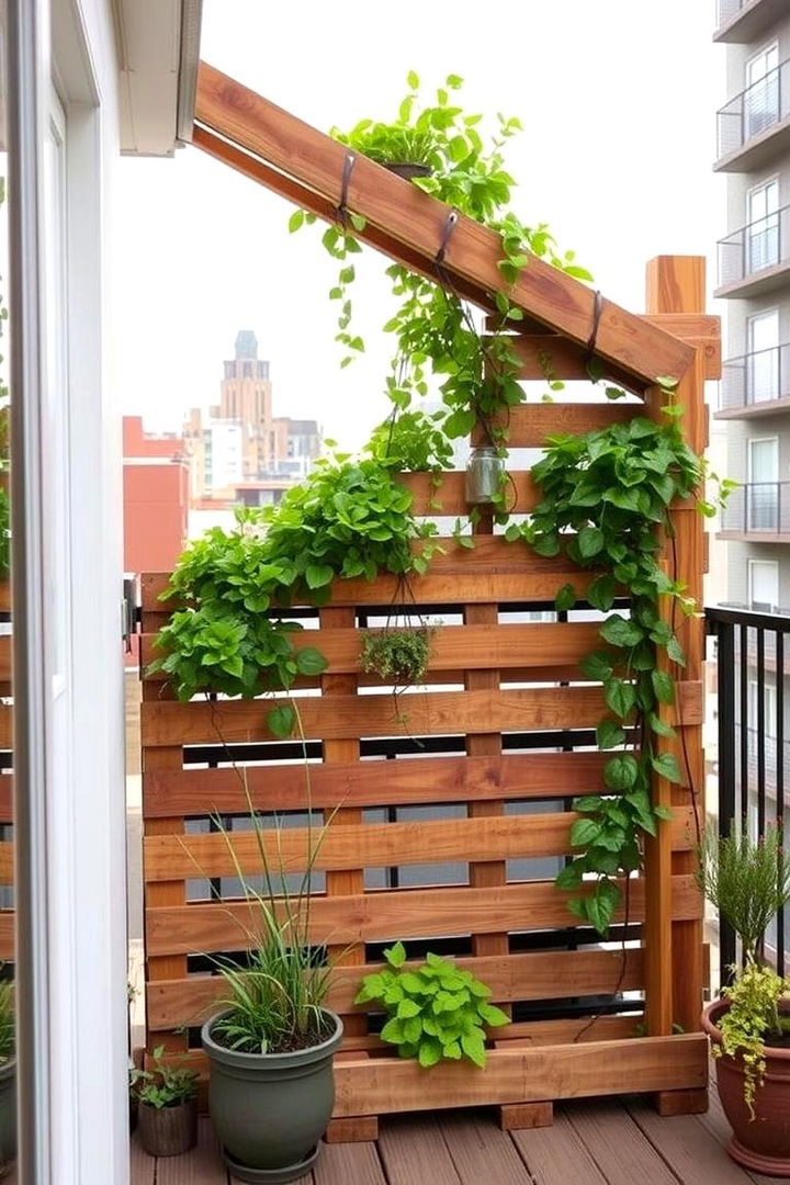 DIY Recycled Pallet Trellis - 22 Balcony Trellis Ideas