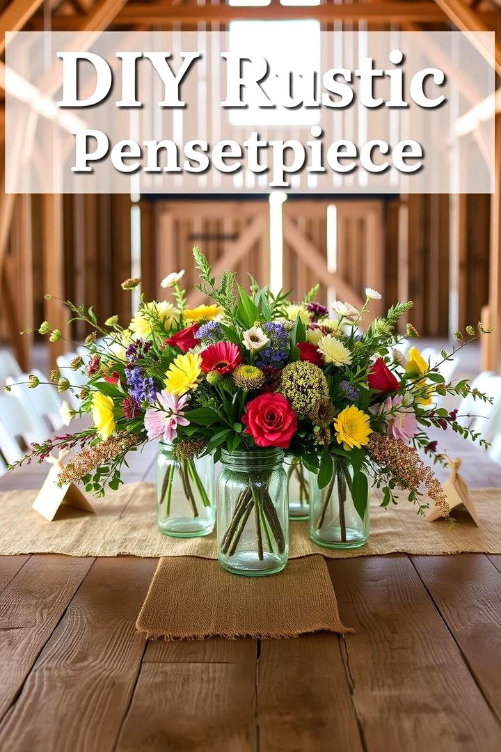 DIY Rustic Centerpieces - 22 Barn Wedding Ideas
