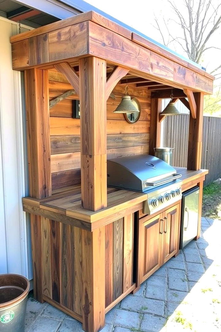 DIY Rustic Grill Station - 22 Grill Station Ideas