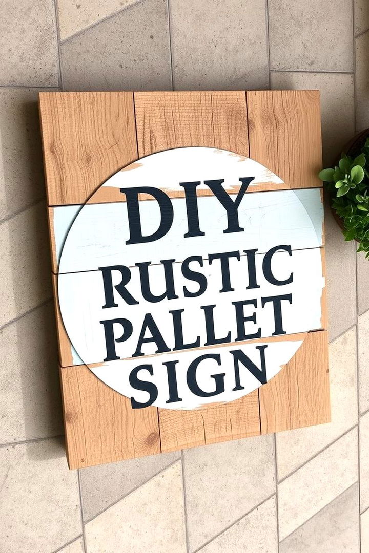 DIY Rustic Pallet Sign - 22 Wedding Sign Ideas