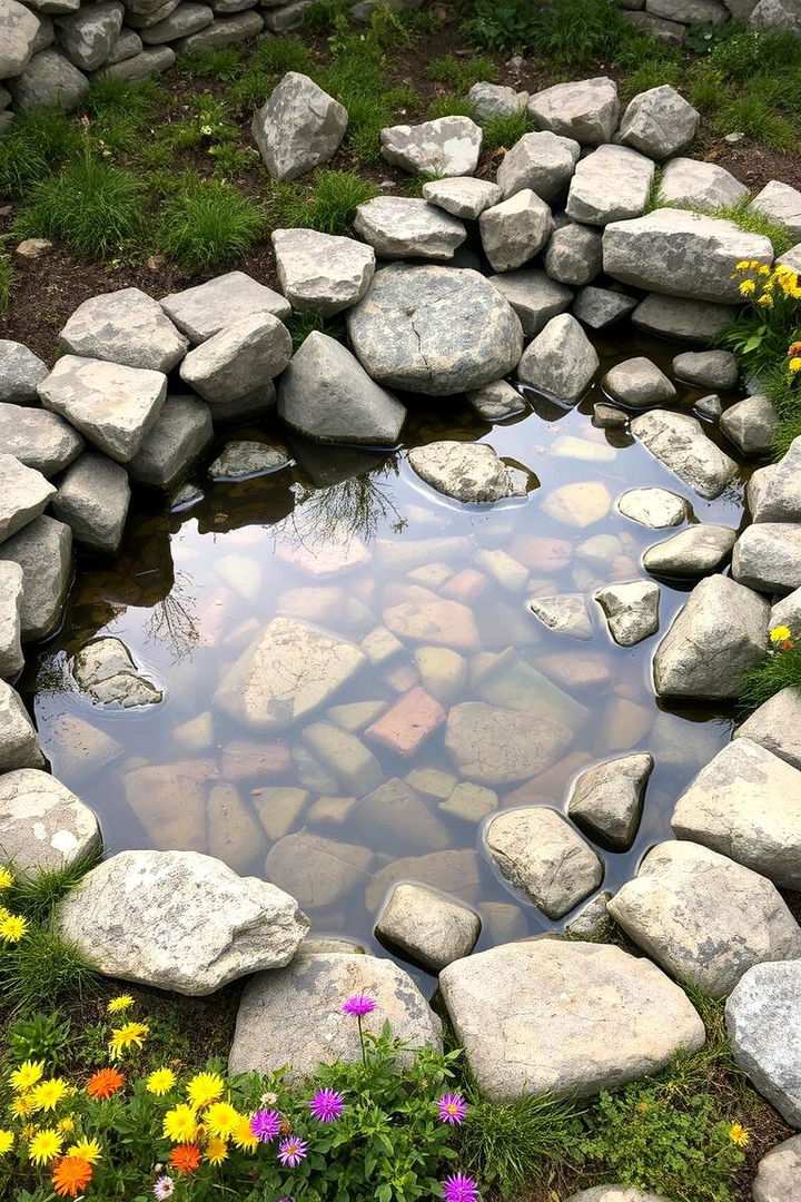 DIY Rustic Stone Pond - 22 Raised Garden Pond Ideas