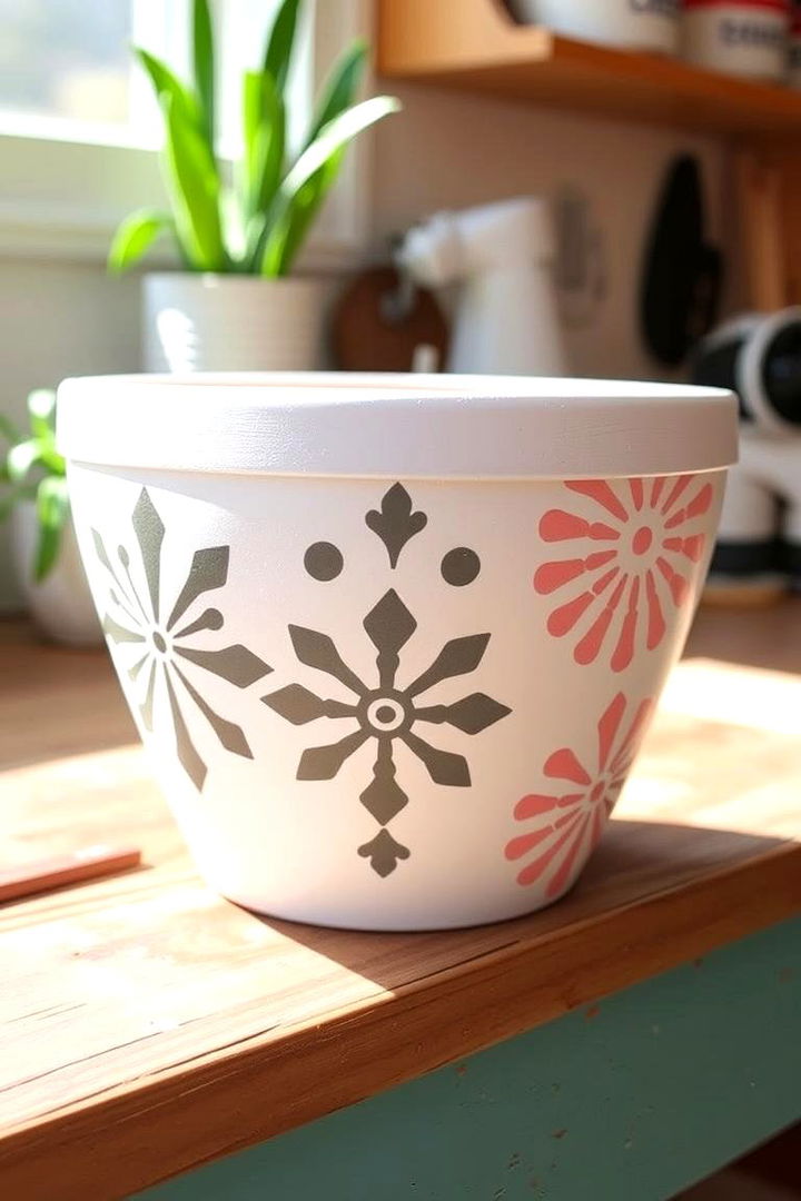DIY Stenciled Creations - 22 Painted Pot Ideas