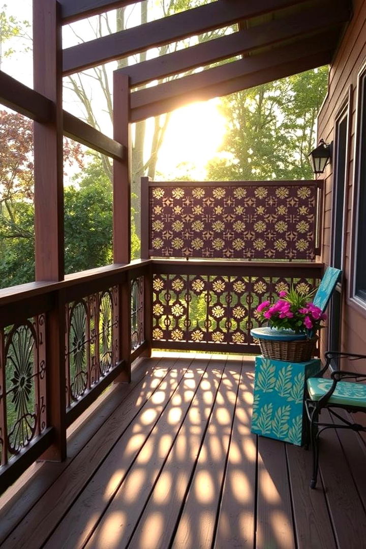 DIY Stenciled Lattice - 22 Deck Lattice Ideas