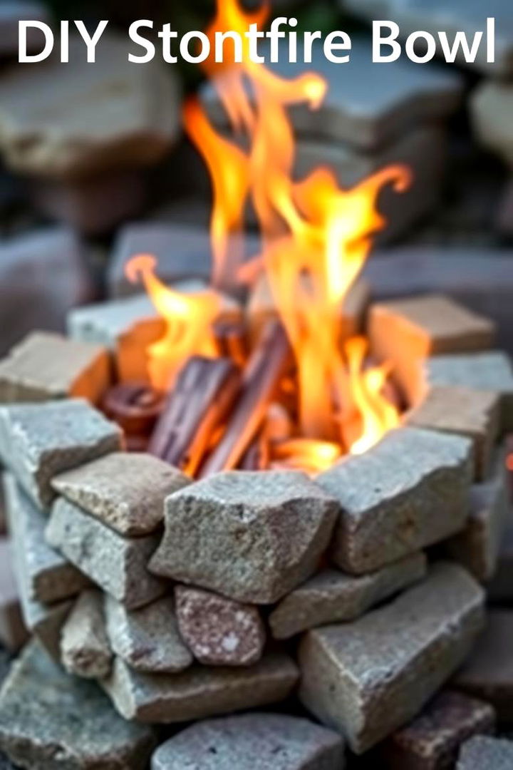 DIY Stone Fire Bowl - 22 Rustic Fire Pit Ideas
