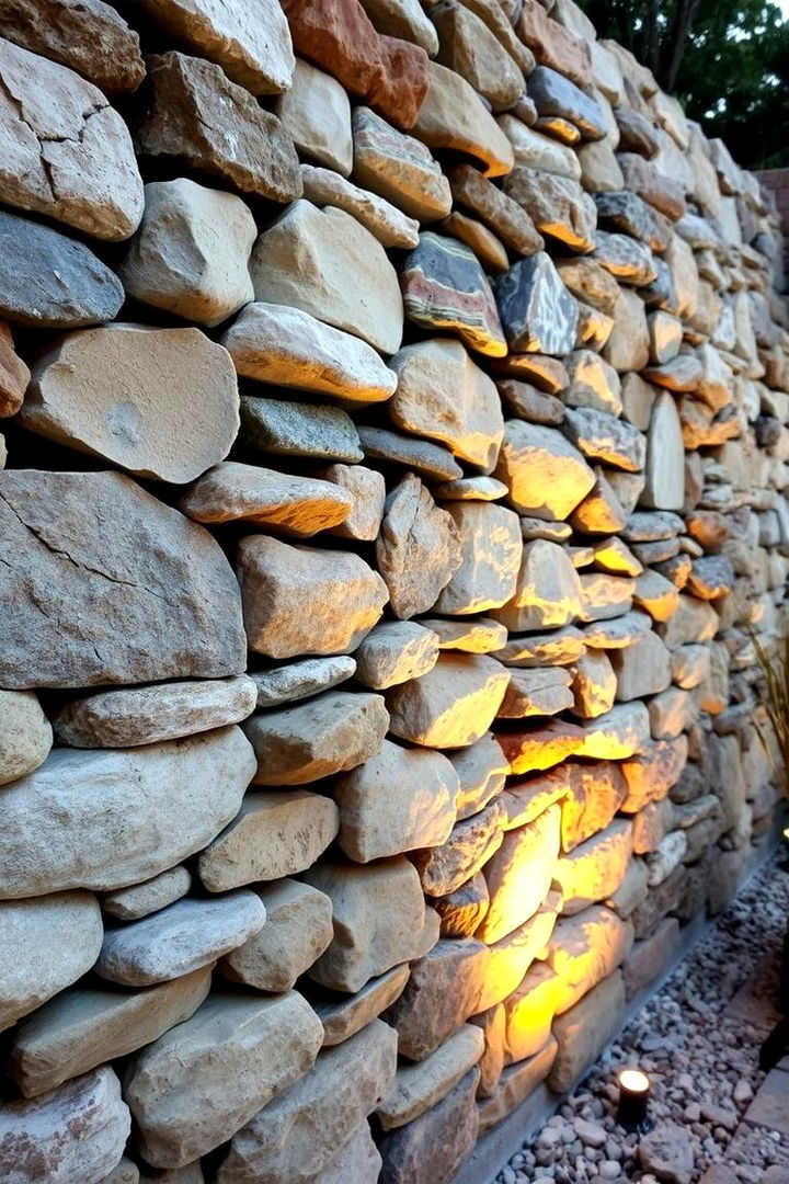DIY Stone Wall - 22 Ideas Cheap Ways to Block Neighbors View