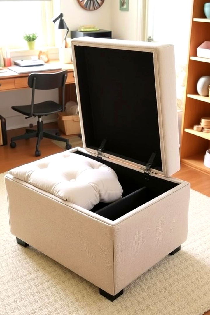 DIY Storage Ottomans - 22 Comforter Storage Ideas
