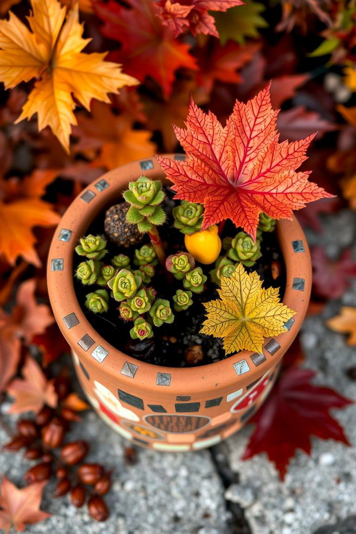 DIY Terracotta Planter with Fall Colors - 22 Fall Planter Ideas