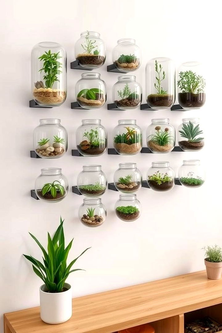 DIY Terrarium Wall - 22 Indoor Plant Wall Ideas